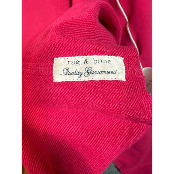 Rag & Bone Womens Pink Medium Cropped Long Sleeve Top FLAWED - Picture 5 of 8
